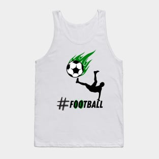 Football Green flame Ball Tank Top